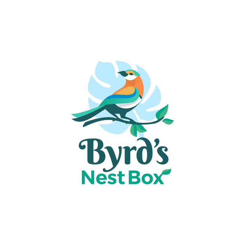 Byrd’s Nest Box — illustrative bird logo with playful lettering